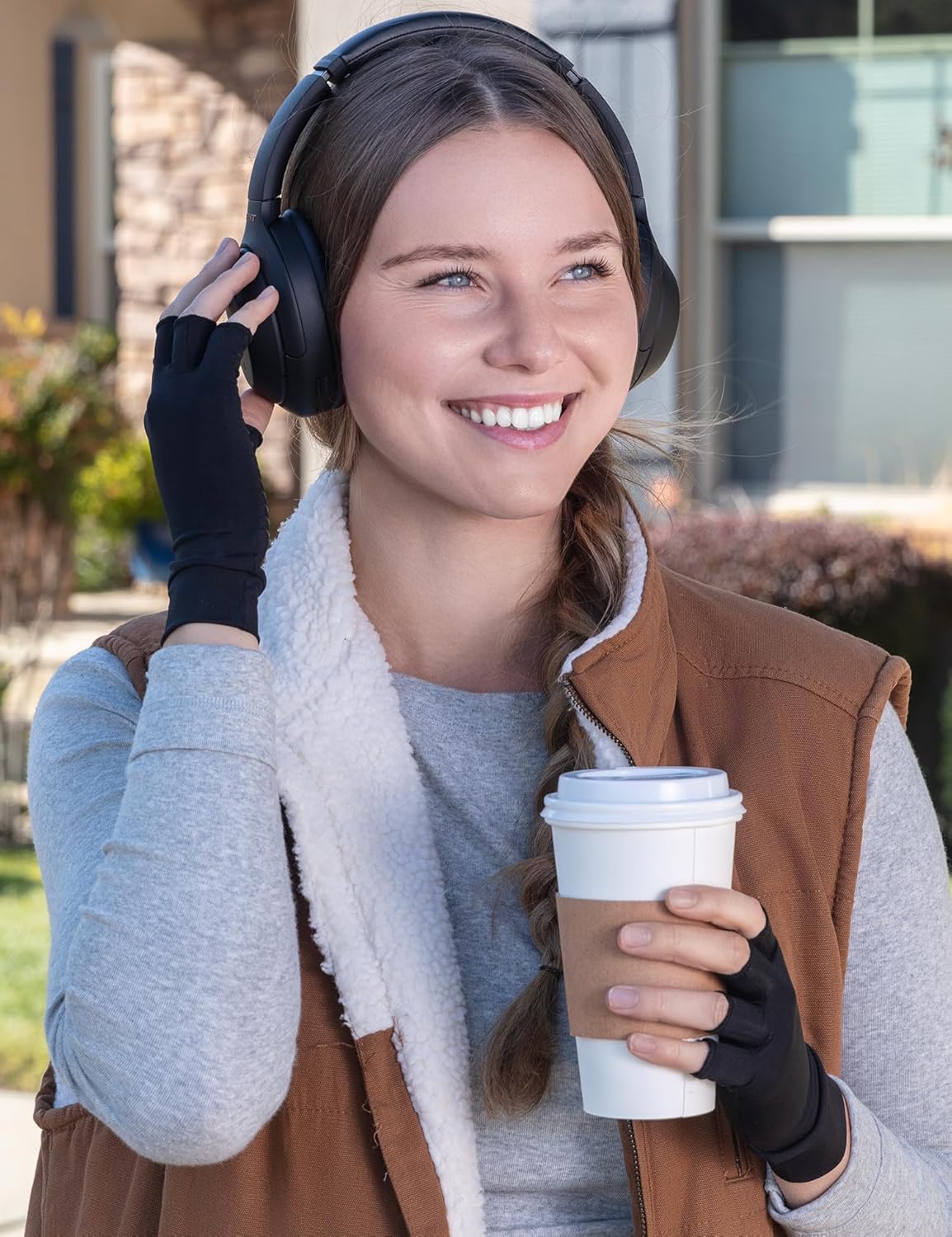 Rheumatism Gloves - Compression Gloves - Unisex - Osteoarthritis - Rheumatism - Arthritis - RSI - Carpal Tunnel Syndrome - S - Copper Half Finger