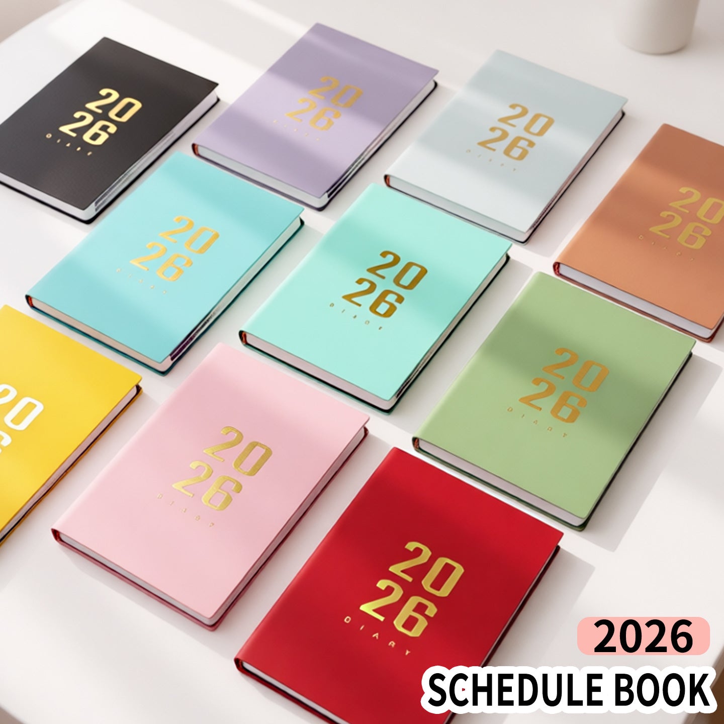 2026 Agenda - Daily Agenda - A5 Format - 1 Day per Page - 304 Pages - light blue - Hardcover