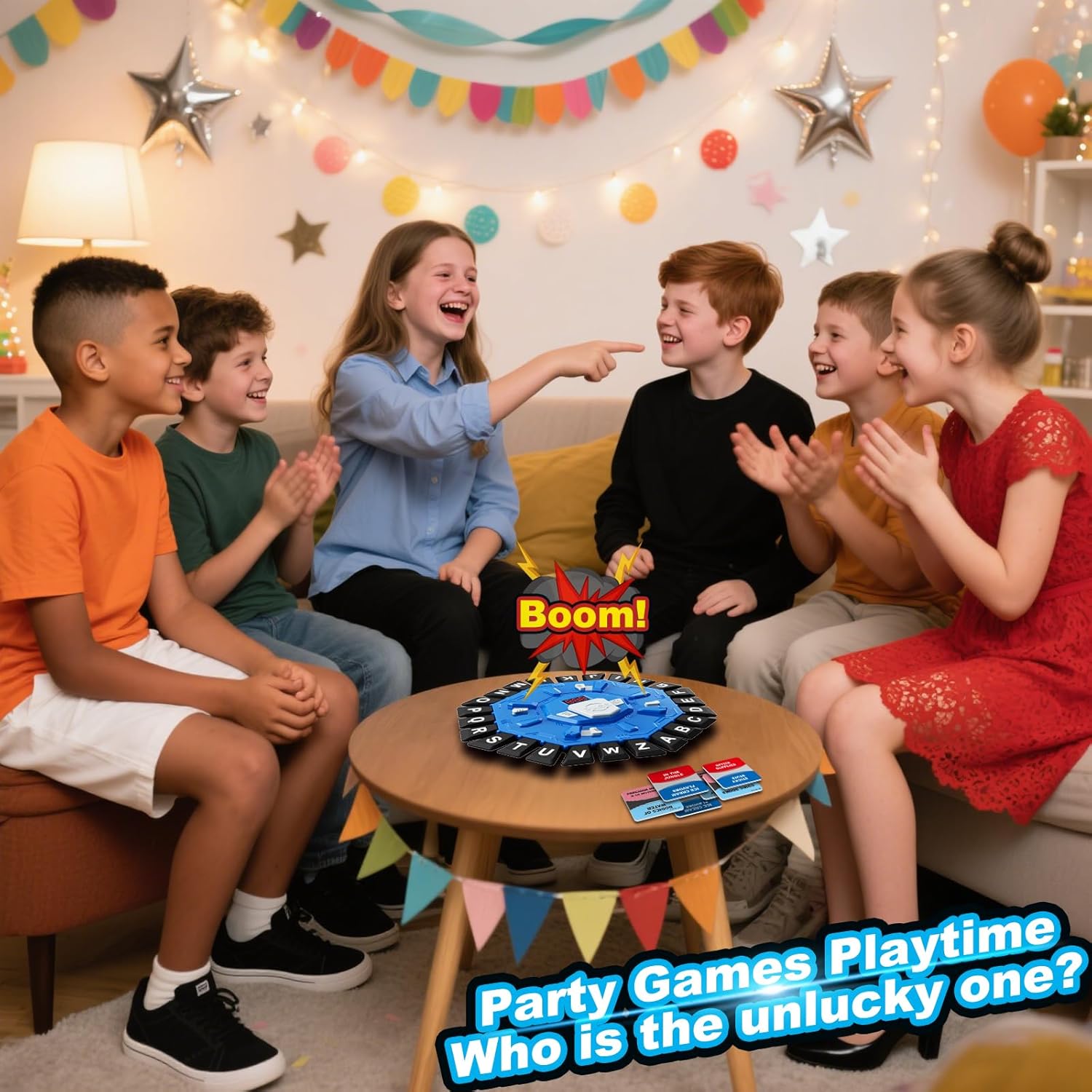 Board Game - 24-Letter Press Game - Fun and Fast Puzzle Game - Includes Two Modes - Covers 220 Theme Categories - Suitable for boys and girls aged 3 and up 2-8 players - Word Game for Kids and Adults, Christmas and Birthday Gift - Blue