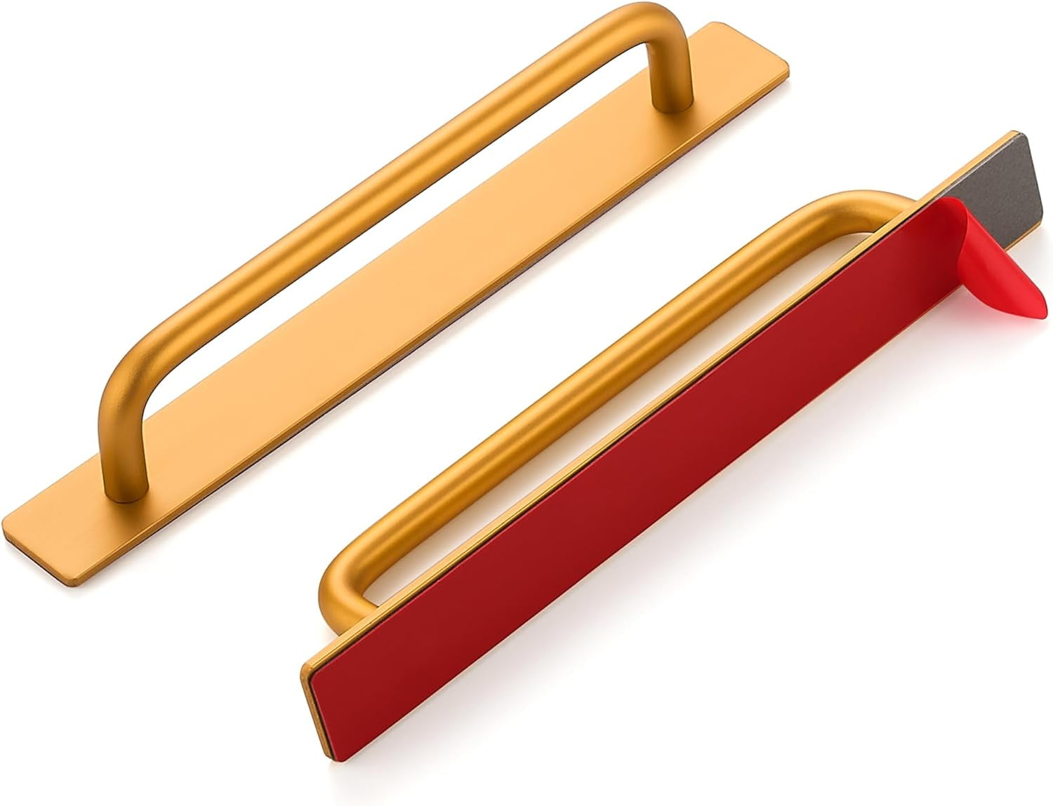 2 Pack Adhesive Handles Self Stick Instant Cabinet Handles 5.83" Stick on Cabinet Handles Drawer Push Pull Handles Helper Sliding Screen Door Handles for Sliding Closet Window Wardrobe -