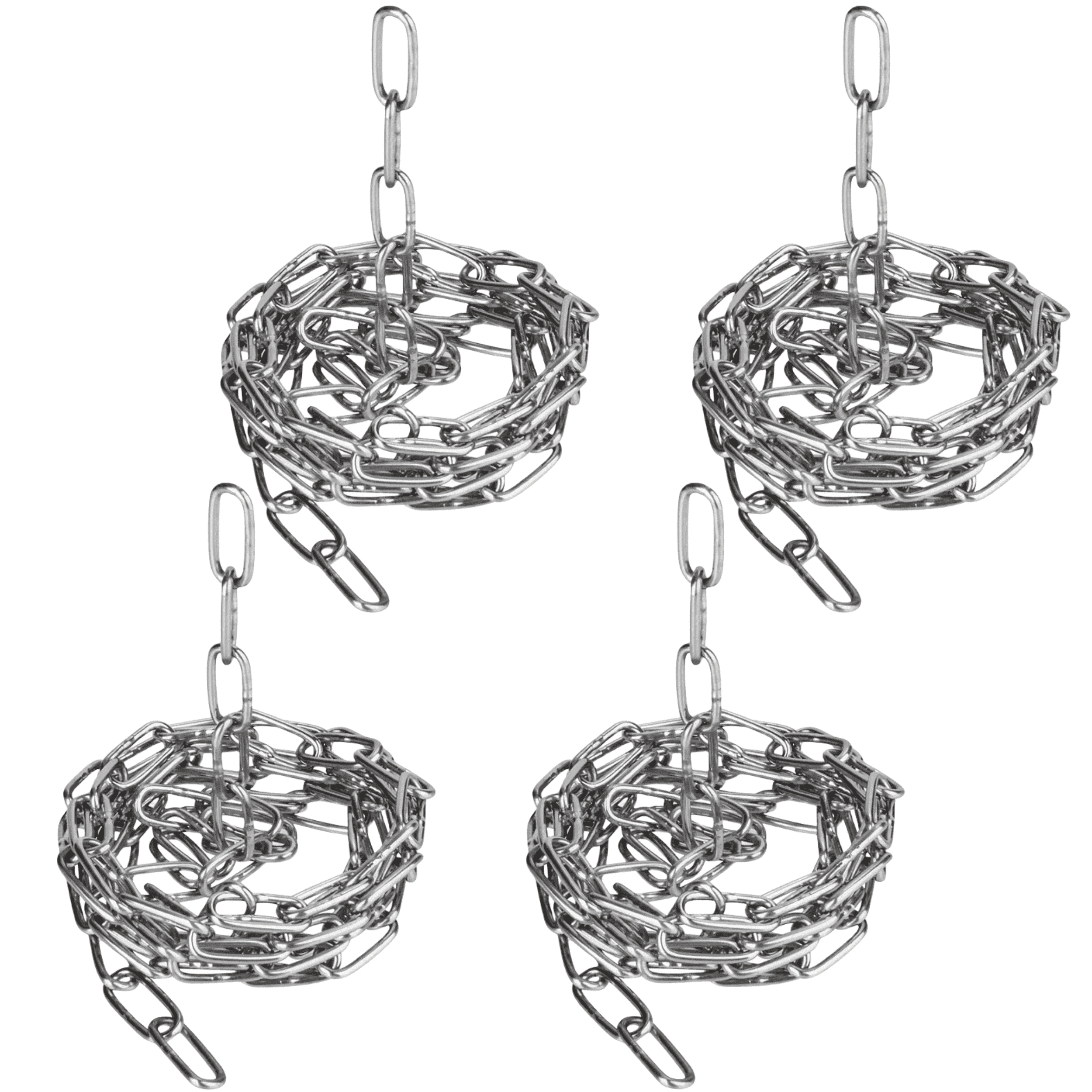 13.1 feet Stainless Steel Coil Chain Link,QZS Metal Safety Chain,Proof Coil Chain Links,Heavy Duty Chain Links,Long Durable Links for Hanging Plant, Hanging Clothes,Shade Sail Set of 4