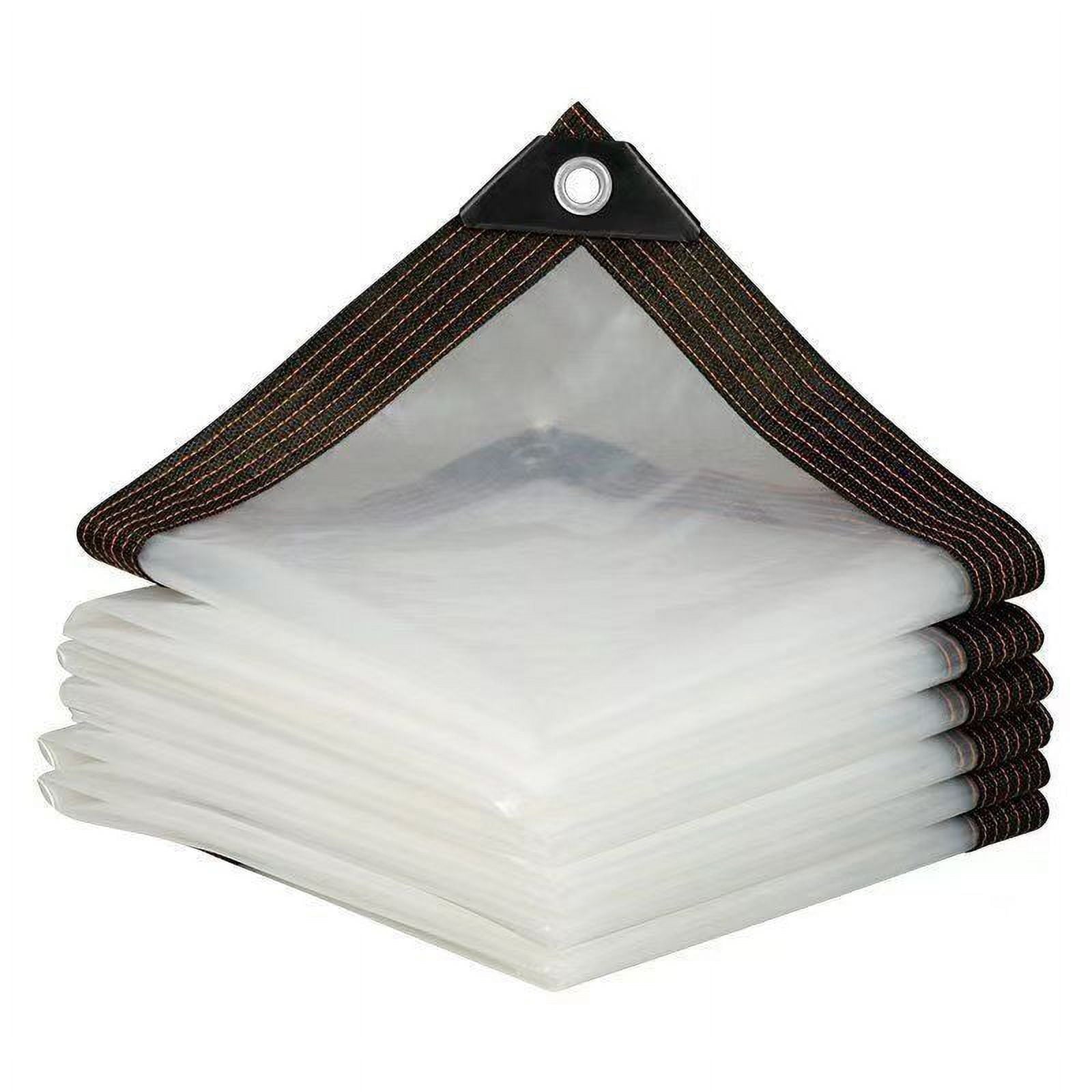 Clear Tarps Heavy Duty, Waterproof Tarpaulin Cover Greenhouse Garden Plant Patio 5 x 6.5FT