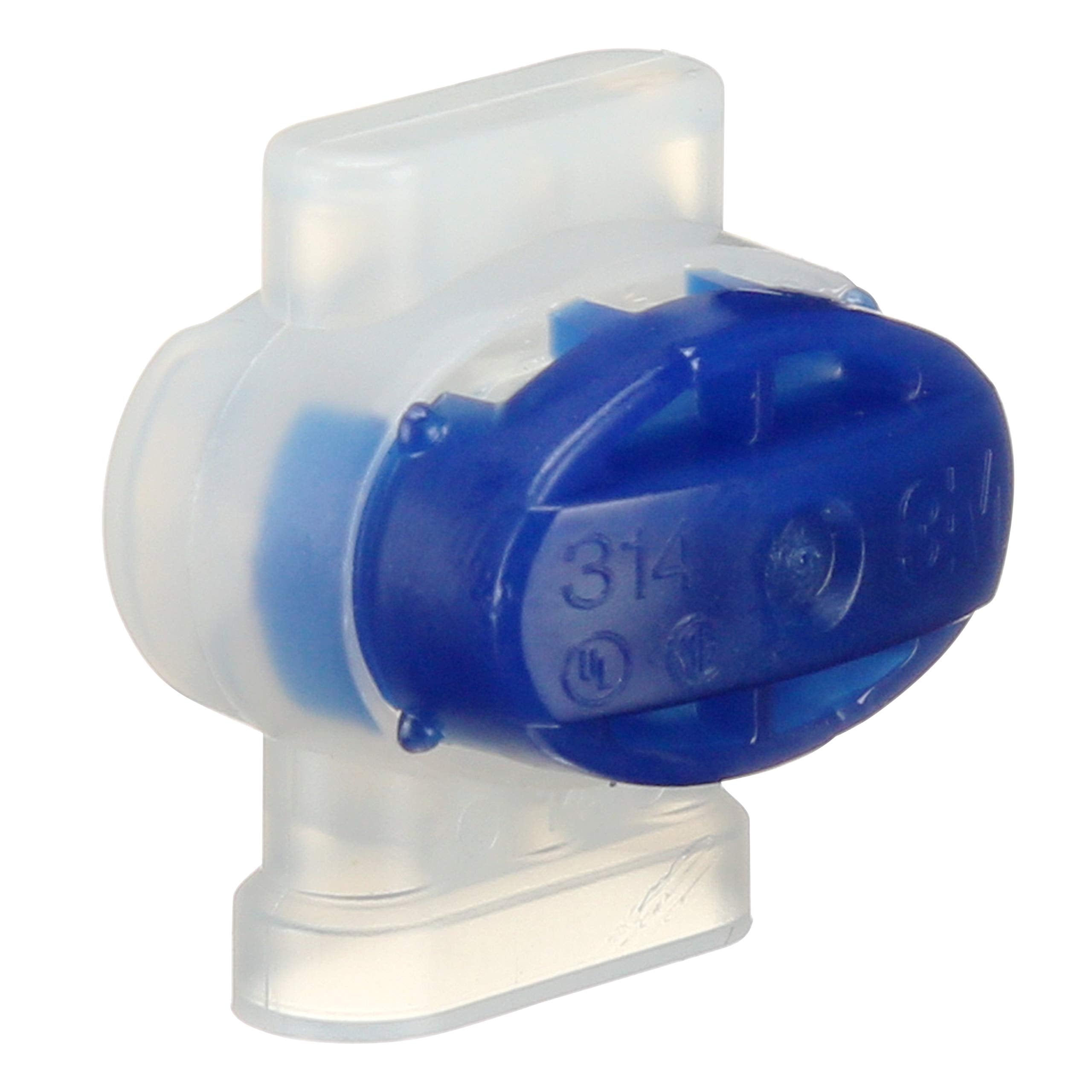 3M TM Scotchlok TM Electrical IDC 314-BOX, Pigtail, Self-Stripping, Moisture Resistant and Flame Retardant, Blue, 22-14 AWG, Pack of 50