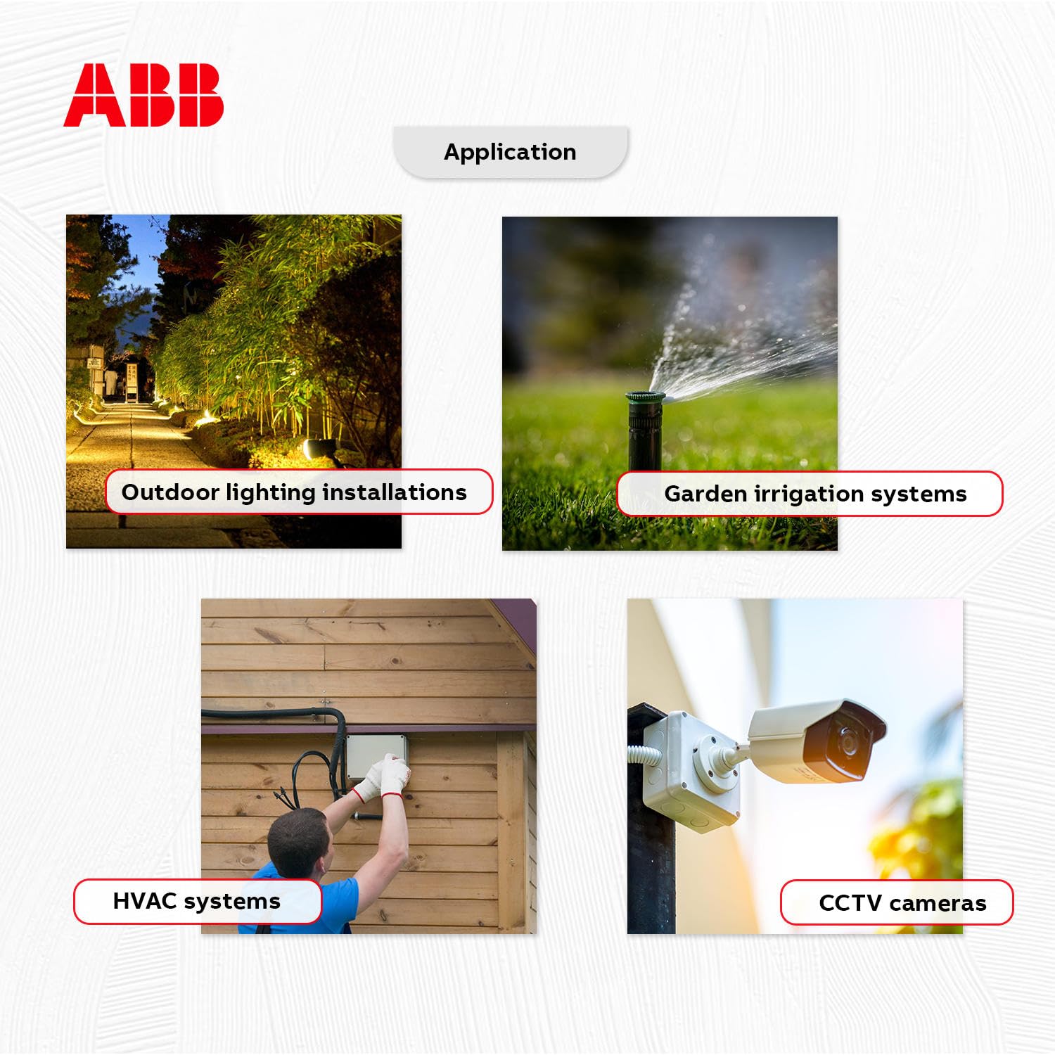 Abb Box St. Ip65 Hf - 650'°C-1/4 Round-310 x 24, White