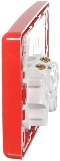 Schneider Electric Clipsal 10A 250V Twin Switch Socket, Red