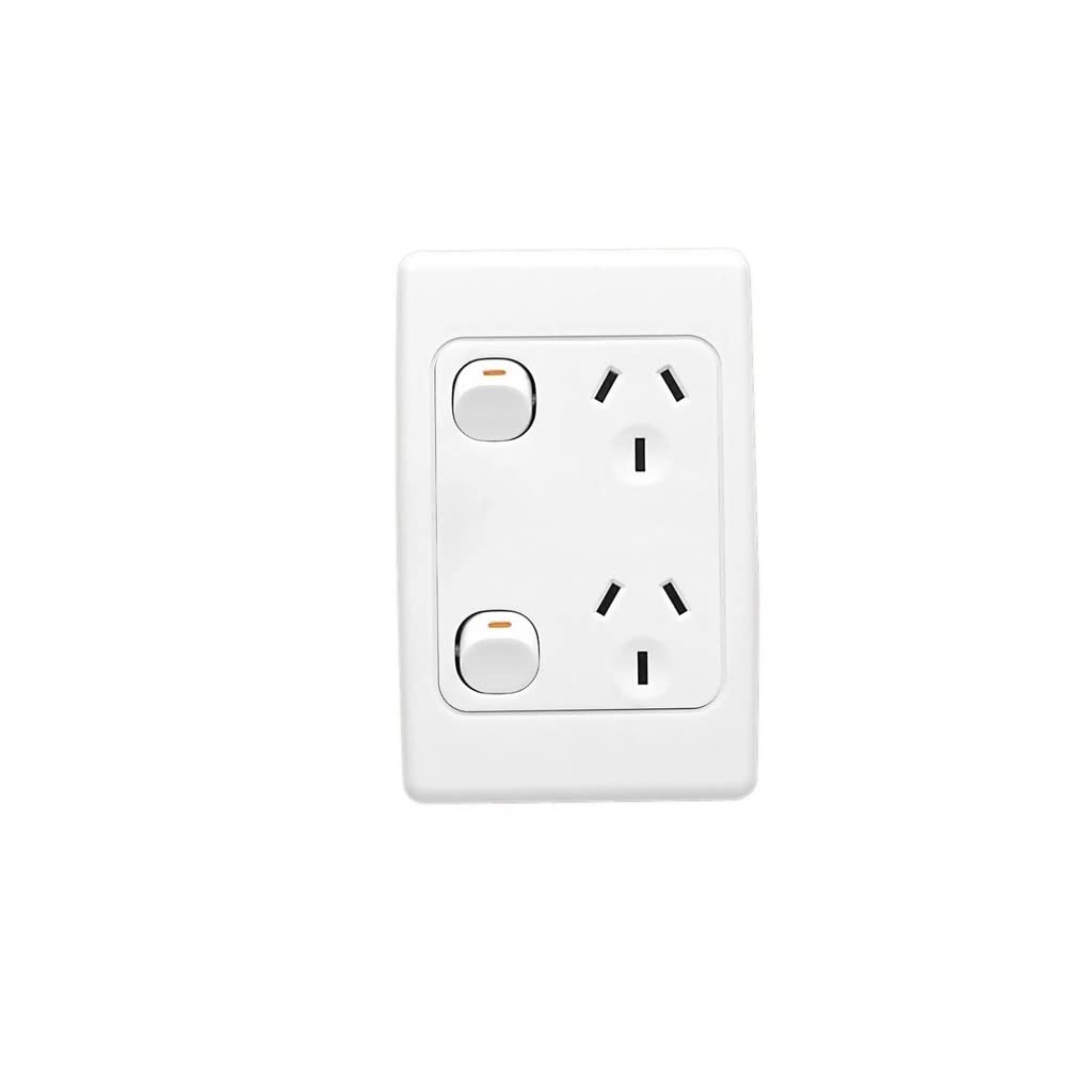 Vertical, 10 A 250 V Twin Switch Socket Outlet