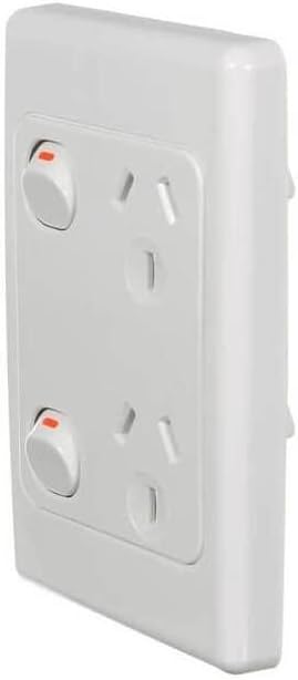 Vertical, 10 A 250 V Twin Switch Socket Outlet