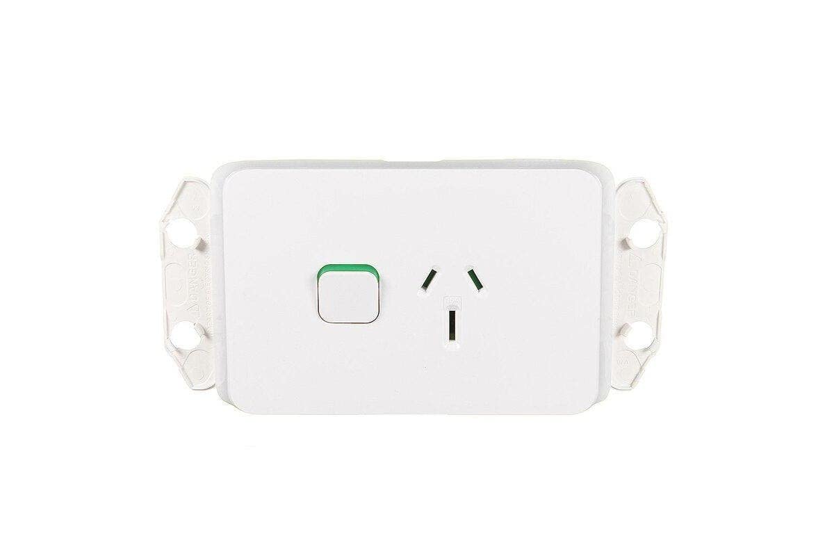 15 A 250 V Horizontal Single Switch Socket