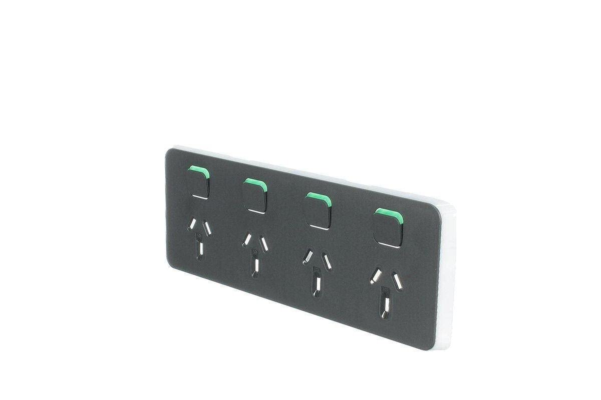 Clipsal Iconic Quad Power Horizontal Mount Clip-On Point Skin