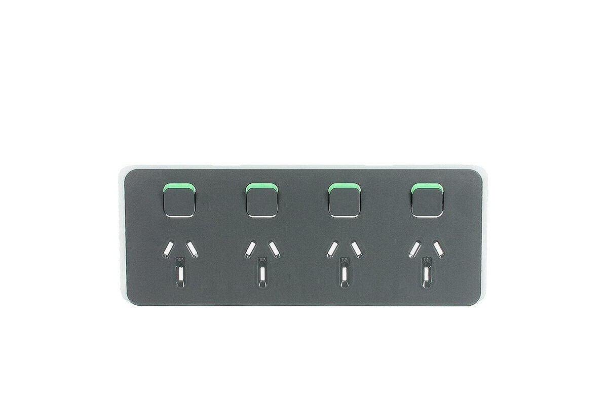 Clipsal Iconic Quad Power Horizontal Mount Clip-On Point Skin