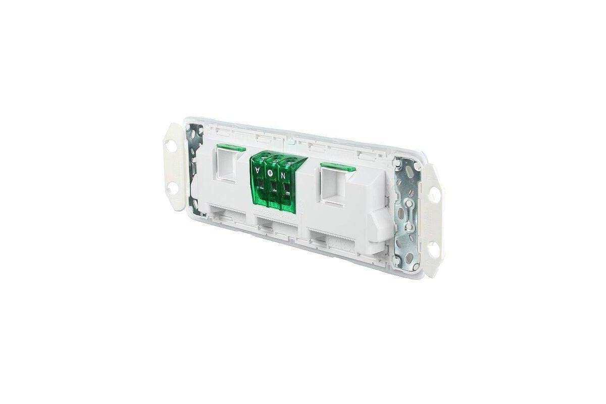 Schneider Electric Clipsal 10A 250V Quad PowerPoint Socket with 2 Extra Switches Less Mechanism