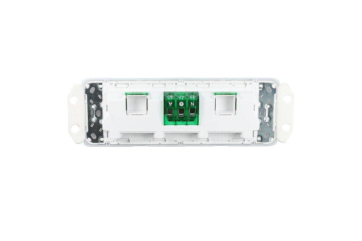 Schneider Electric Clipsal 10A 250V Quad PowerPoint Socket with 2 Extra Switches Less Mechanism
