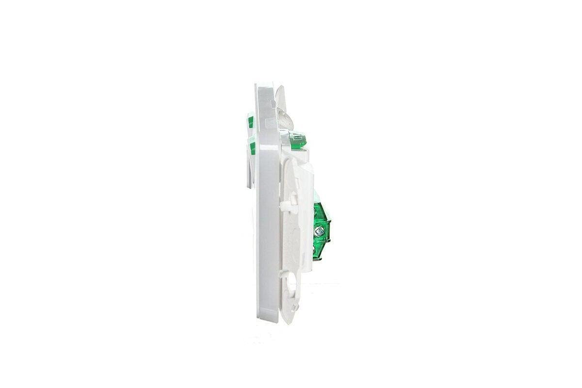Schneider Electric Clipsal 10A 250V Horizontal Mount Double Switch Power Point with Extra Switch