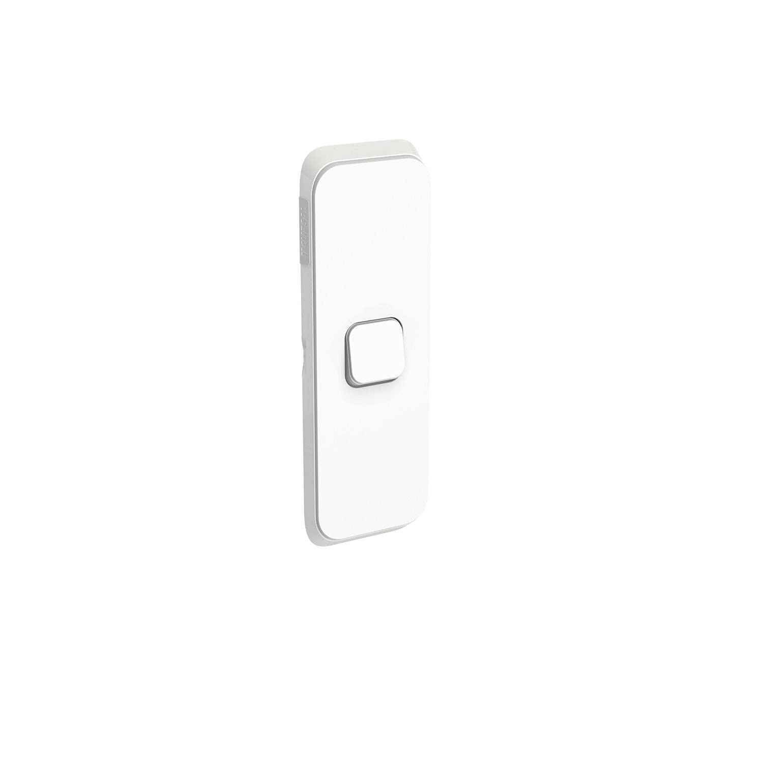 Iconic 250V 10AX Vertical Mount 1 Gang LED Flush Switch, Vivid White