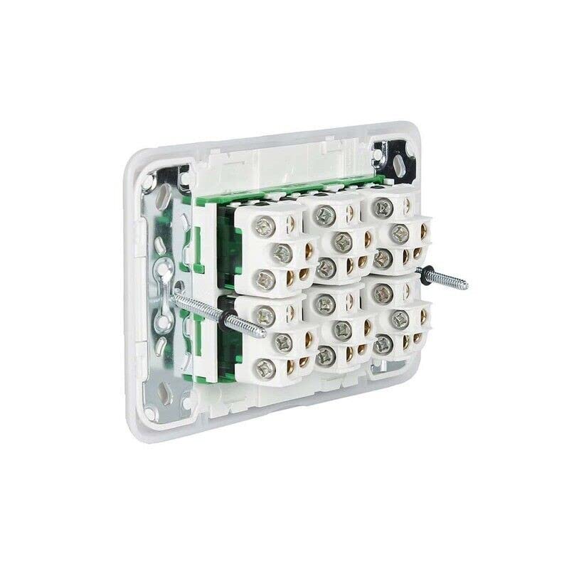 Schneider Electric Clipsal 10A 250V 6 Gang 2 Way Horizontal Switch, White