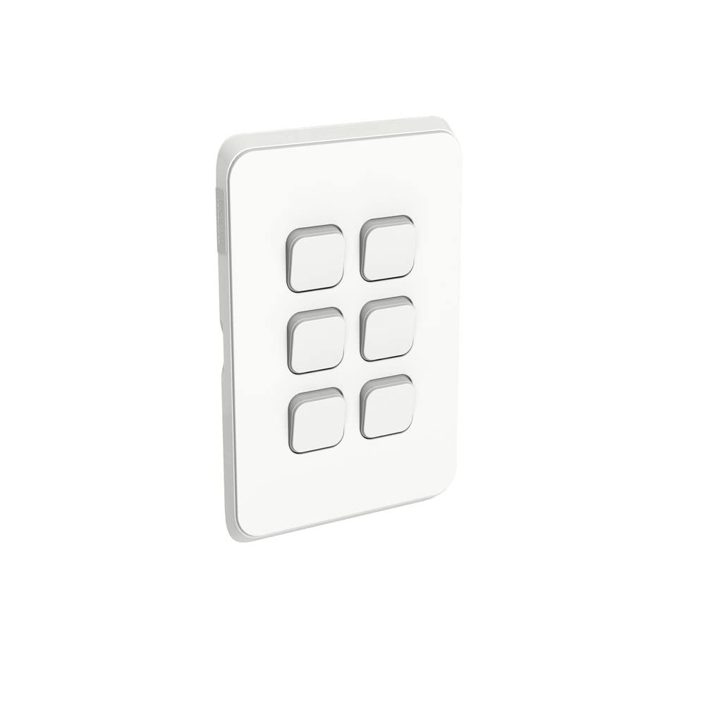 by Schneider Electric 250Volt Vertical Mount Iconic Flush Switch, 6G 1_2Way, 10AX