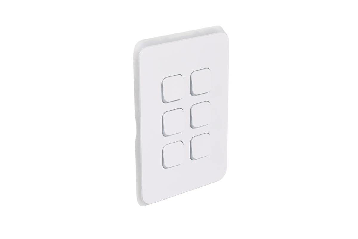 by Schneider Electric 250Volt Vertical Mount Iconic Flush Switch, 6G 1_2Way, 10AX