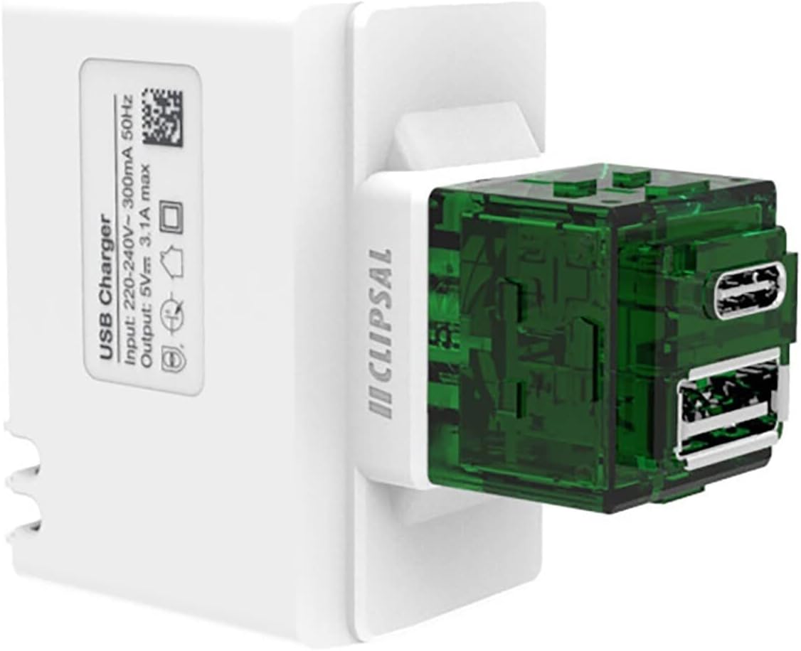 Iconic 3.1A 15W A and C Dual USB Charger Mechanism