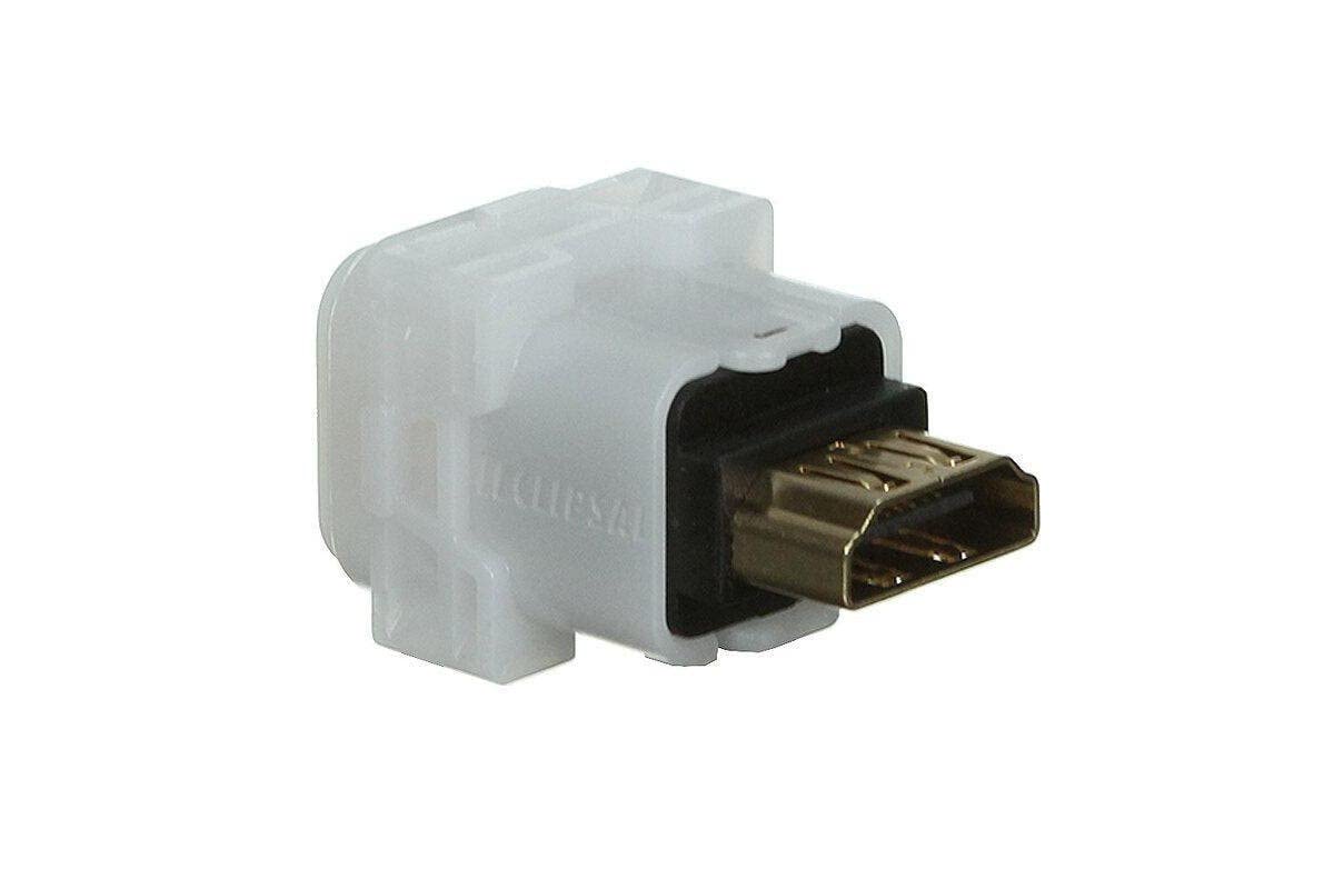 Iconic HDMI 1.4 Female Straight Adaptor, Translucent