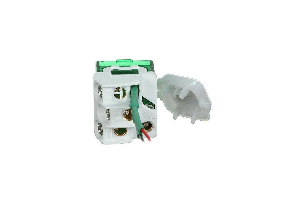 Iconic 250V 10A LED Bell Press Return Switch Mechanism, Vivid White