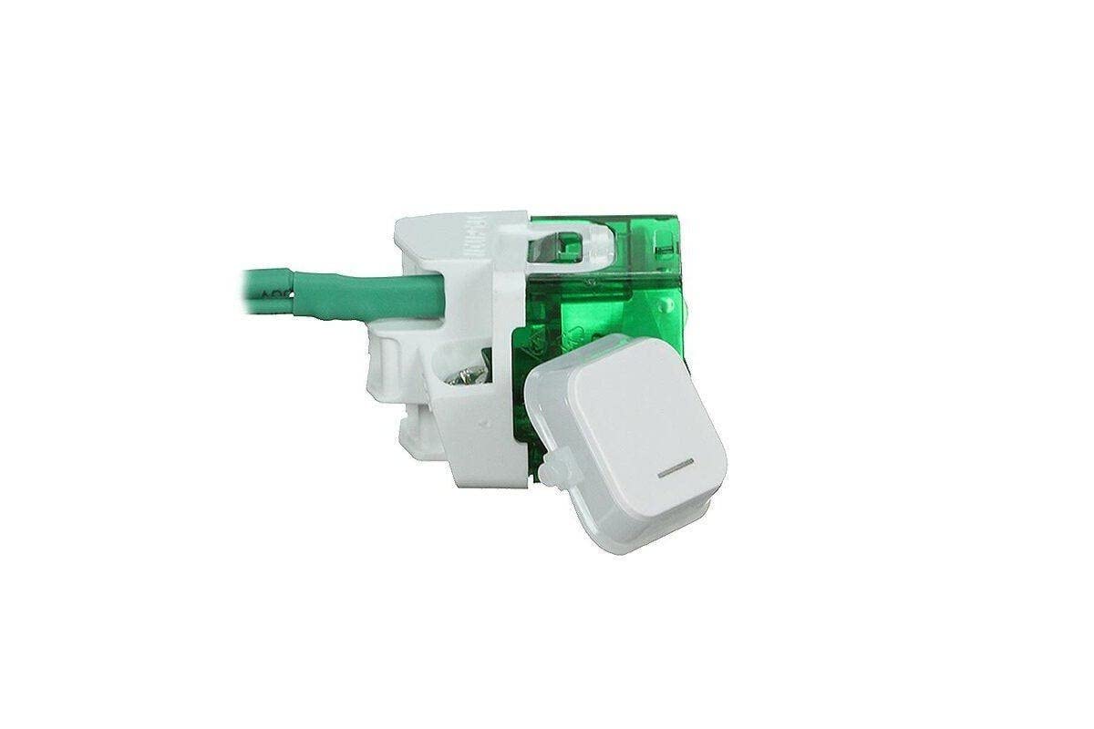Iconic 250V 10A LED Bell Press Return Switch Mechanism, Vivid White