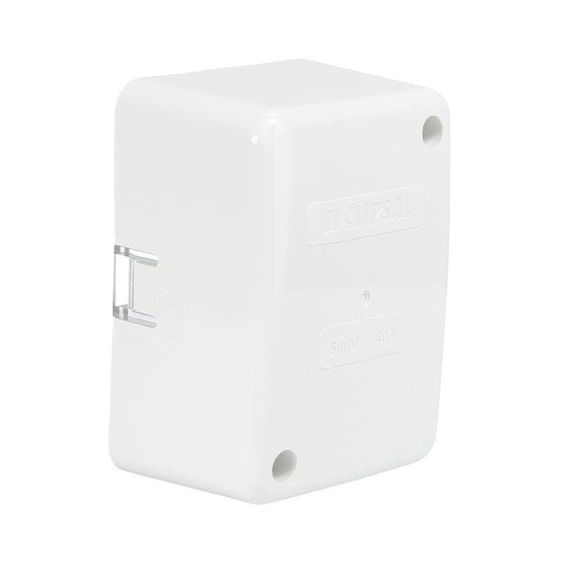 Clip On Lid, 1 Earth and 3 Active Connector Giant Junction Box, White Electric