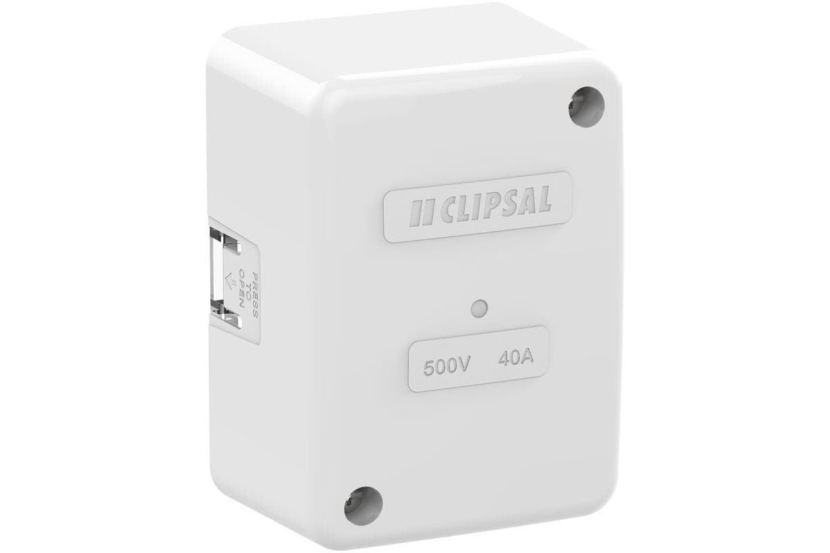 Clip On Lid, 1 Earth and 3 Active Connector Giant Junction Box, White Electric