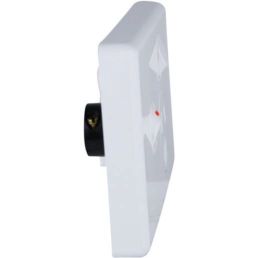 C2000 Series Single Switch Socket Outlet with Removable Extra Switch, White Electric