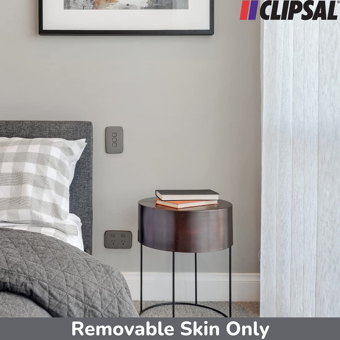 Iconic - Skin ONLY - 2 Switches & 2 Sockets - Ash Grey