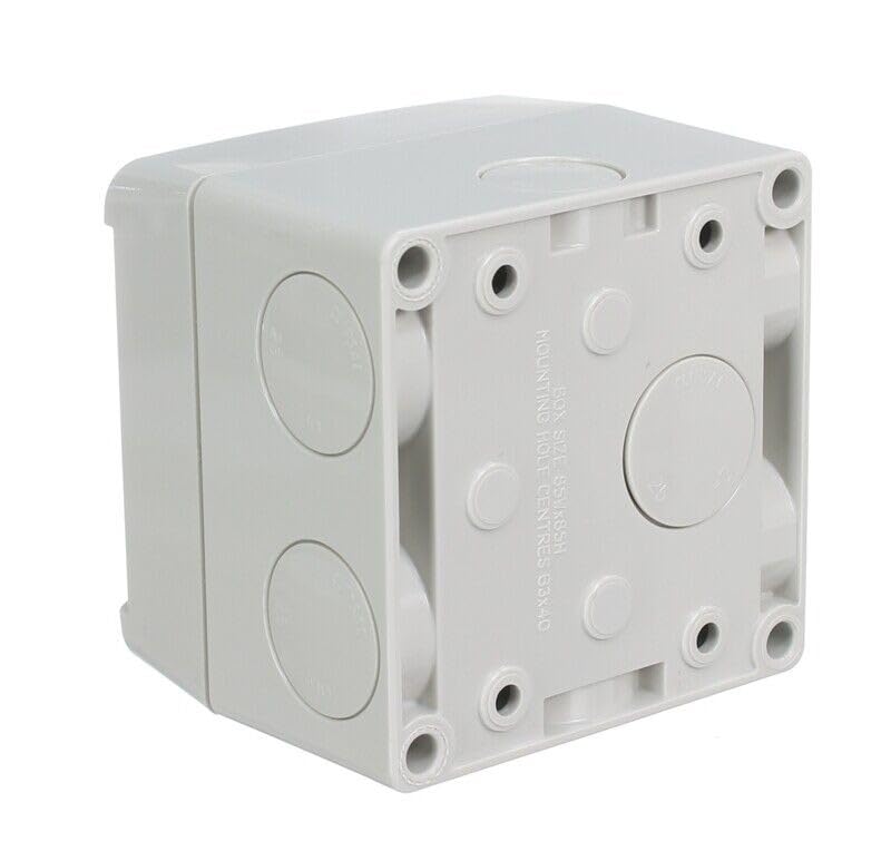 35A 250VAC Weathershield 1 Gang 1 Pole Hoseproof Surface Mounting Switch, Resistant Grey