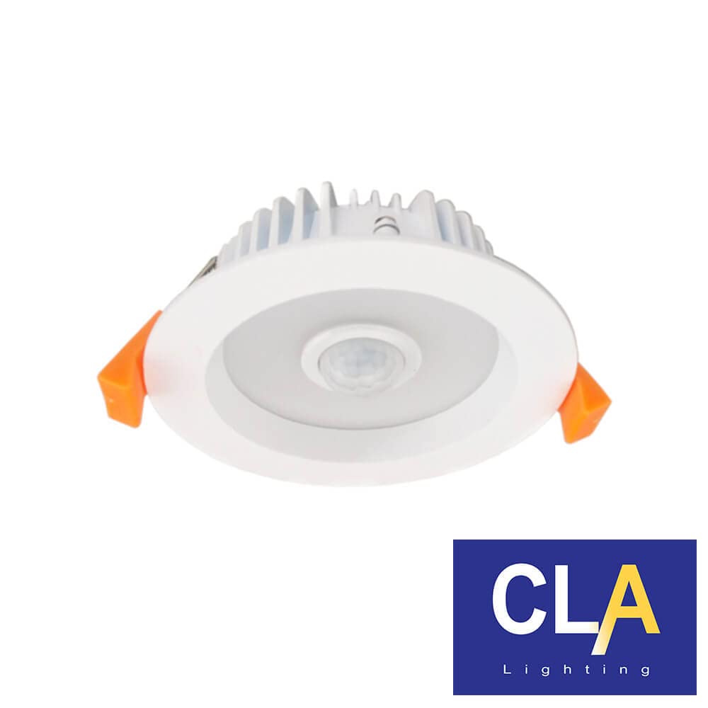 Motion 10W 3000K LED Downlight Kit with PIR Sensor - 90mm White