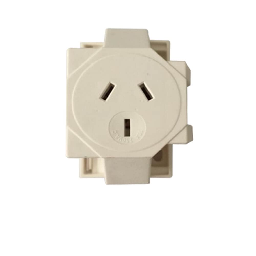 3-Pin Quick Connect Single Surface Socket - 10A 240V - Box of 10