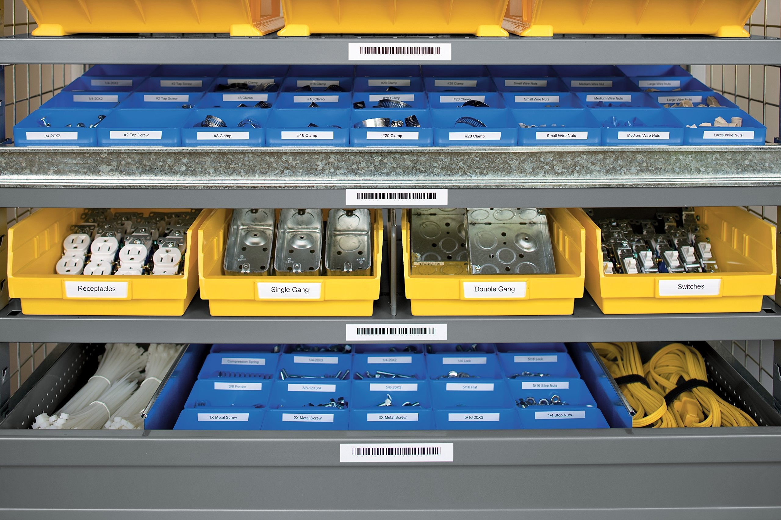 DYMO Rhino Industrial Vinyl Label, 12mm, Black Text on White Vinyl