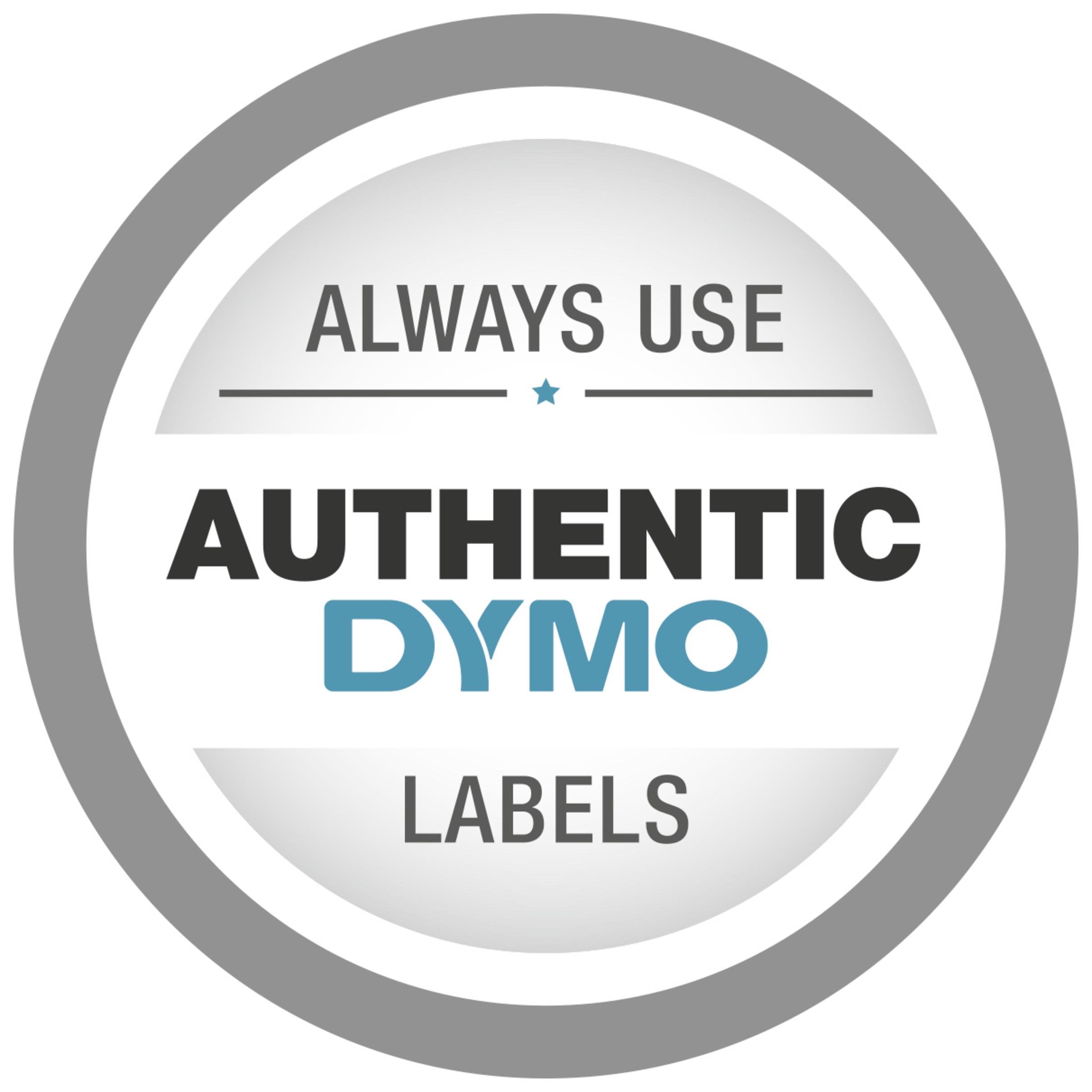 DYMO Rhino Industrial Vinyl Label, 12mm, Black Text on White Vinyl