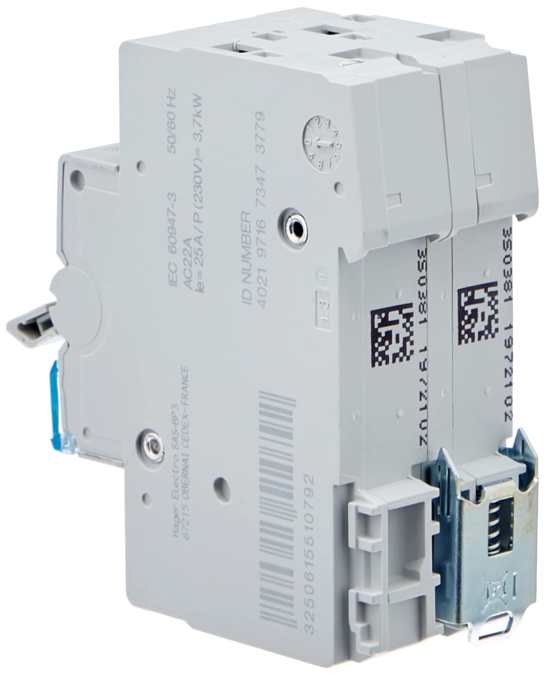 Hager SFT225 - Modular Switch 2 Poles 25a Common up i-0-ii