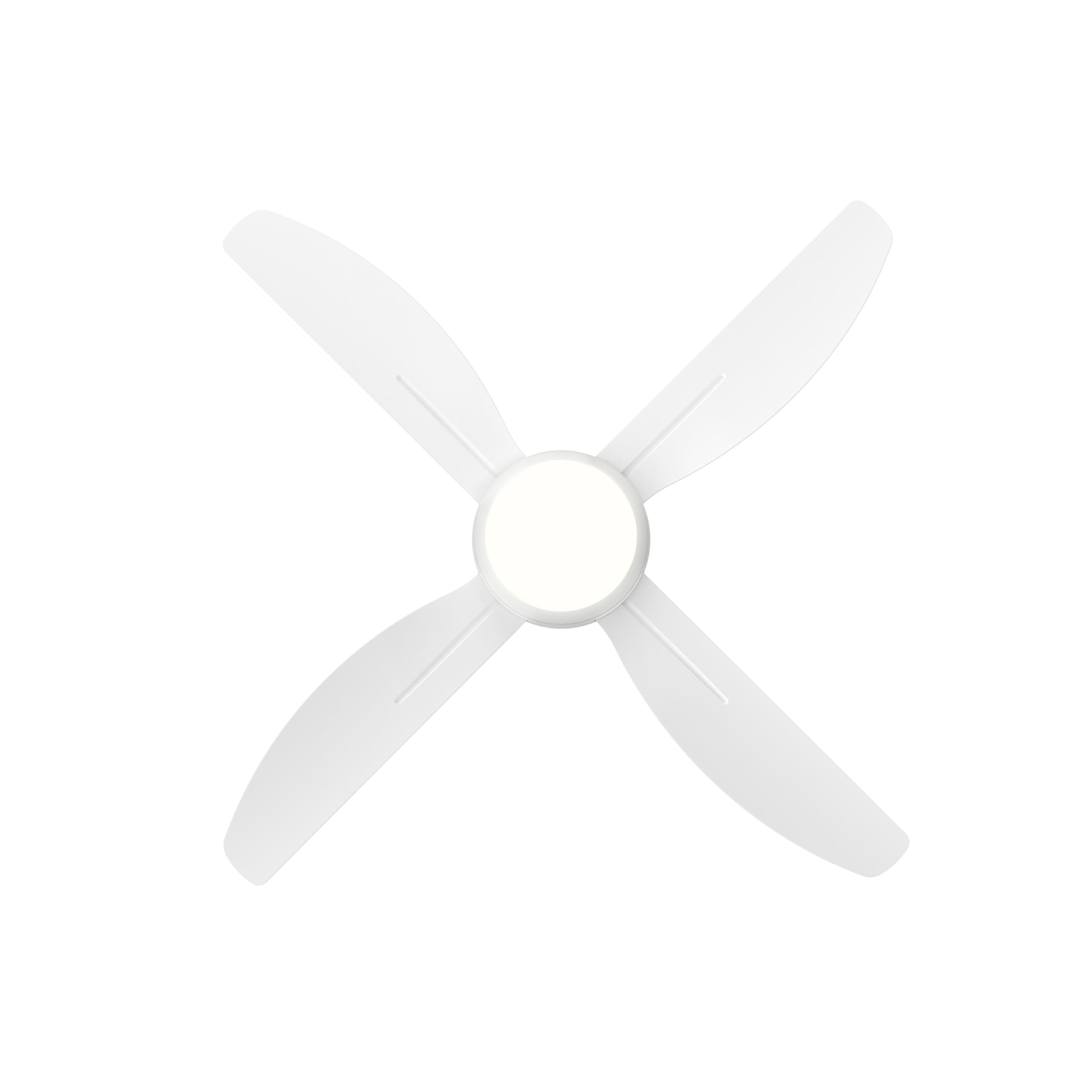HPM Serene 4 Blade AC Ceiling Fan with Light 1220mm 48in White