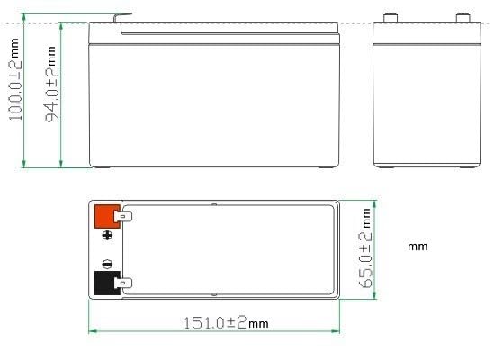 UltraTech UT1270 12V 7Ah Lead Acid Alarm Battery UT-1270