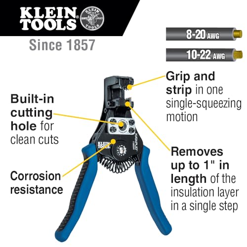 Klein Tools 11063W Katapult Solid and Stranded Wire Stripper/Cutter