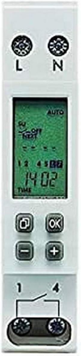 LEGRAND, MicroRex D11 Basic 003710 Timer Switch Digital with 7 Day Program Directly on The Device Row Installation Timer for DIN Rail, 1-Module ,