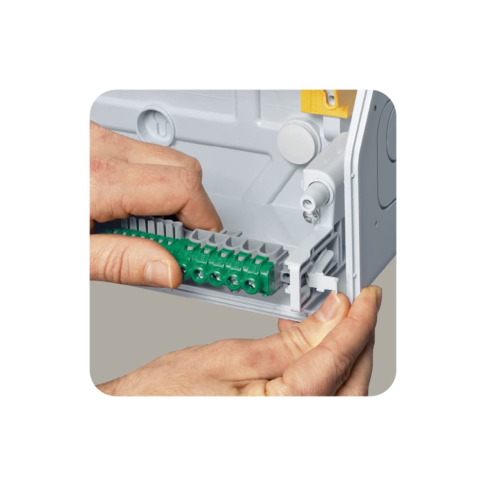Legrand, Plexo 601974 Wet Room Distributor, Fuse Box, Surface-Mounted, IP65 - IK09, 1 Row, 4 Modules, Indoor and Outdoor Use, Retrofittable, Protection Class II, -20 to +70 °C, 200 x 128 x 115.6 mm