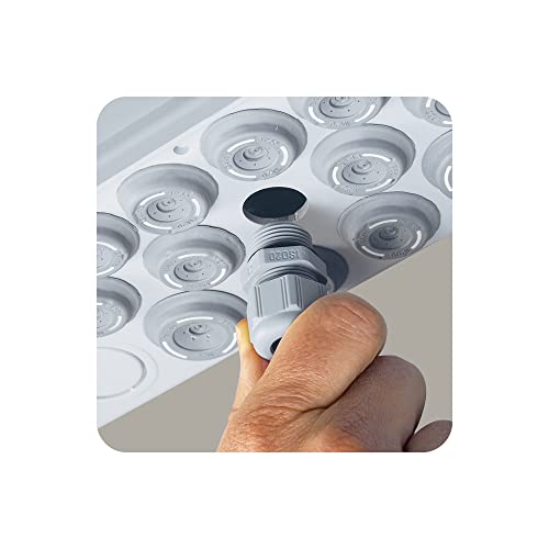Legrand, Plexo 601978 Wet Room Distributor, Fuse Box, Surface-Mounted, IP65 - IK09, 1 Row, 8 Modules, Indoor and Outdoor Use, Retrofittable, Protection Class II, -20 to +70 °C, 200 x 200 x 115.6 mm