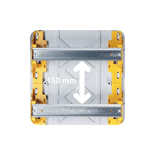 Legrand, Plexo 601978 Wet Room Distributor, Fuse Box, Surface-Mounted, IP65 - IK09, 1 Row, 8 Modules, Indoor and Outdoor Use, Retrofittable, Protection Class II, -20 to +70 °C, 200 x 200 x 115.6 mm