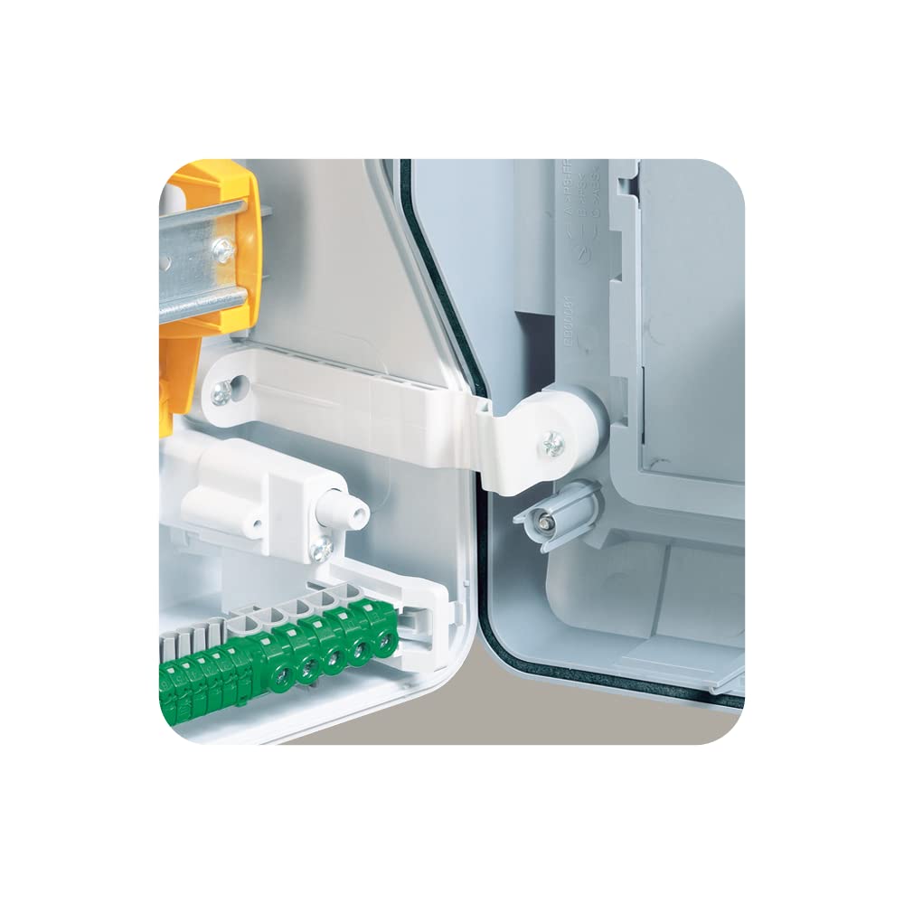 Legrand, Plexo 601978 Wet Room Distributor, Fuse Box, Surface-Mounted, IP65 - IK09, 1 Row, 8 Modules, Indoor and Outdoor Use, Retrofittable, Protection Class II, -20 to +70 °C, 200 x 200 x 115.6 mm