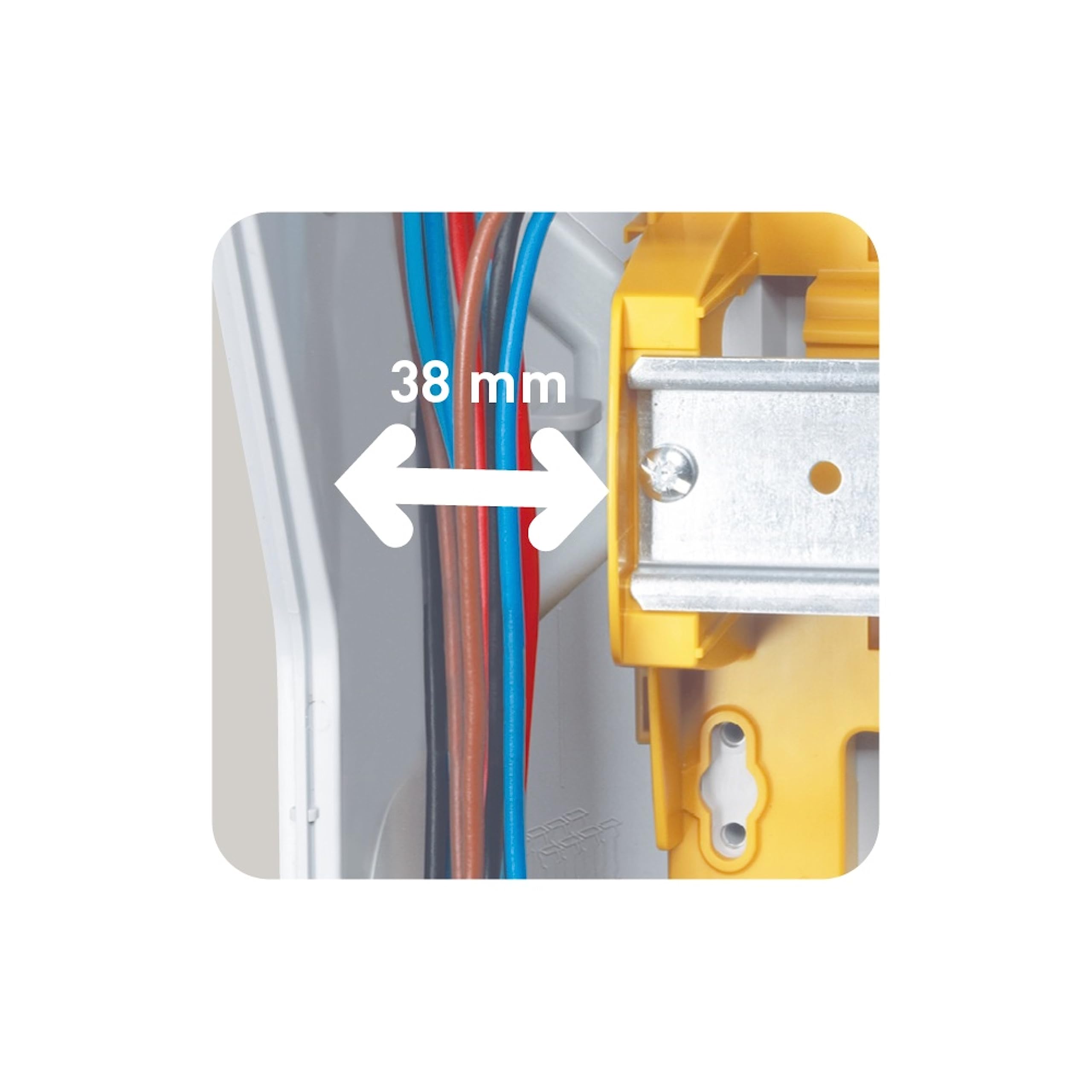 Legrand, Plexo 601932 Wet Room Distributor, Fuse Box, Surface-Mounted, IP65 - IK09, 1 Row, 2+1 Modules, Indoor and Outdoor Use, Retrofittable, Protection Class II, -20 to +70 °C, 174 x 93 x 109 mm