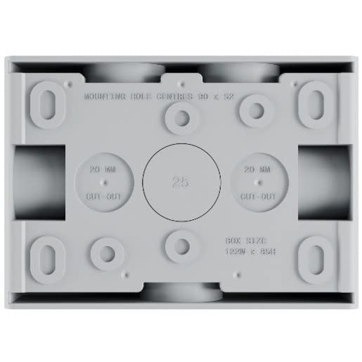 Legrand Aqua Life 240V 16A IP66 1 Gang Weatherproof Surface Mount Switch, Limestone Grey