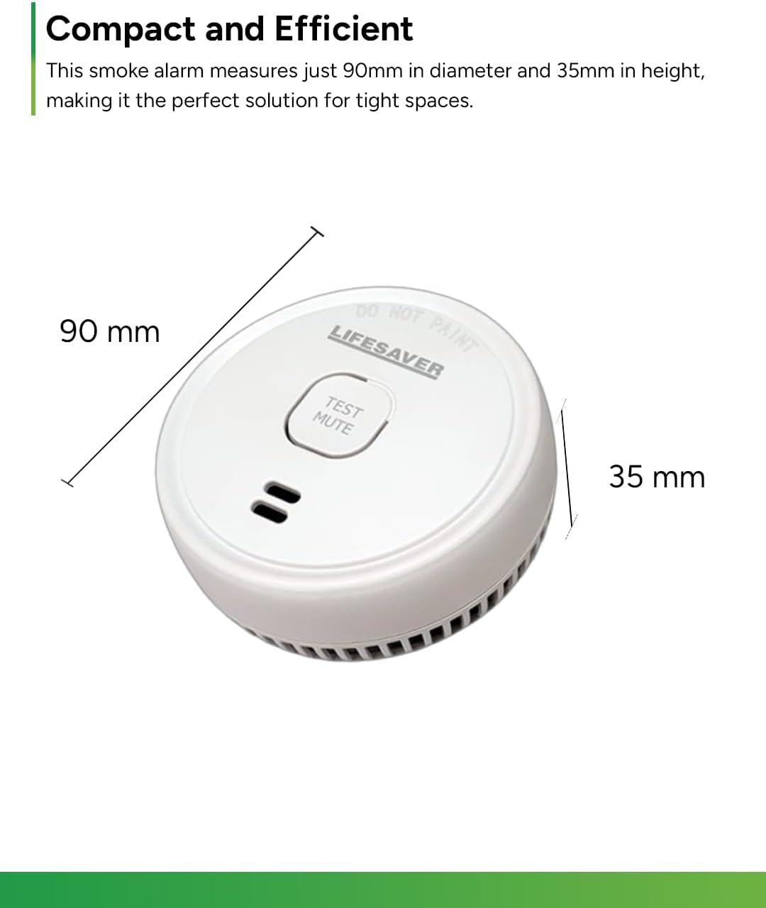 Lifesaver 9V Photoelectric Smoke Alarm