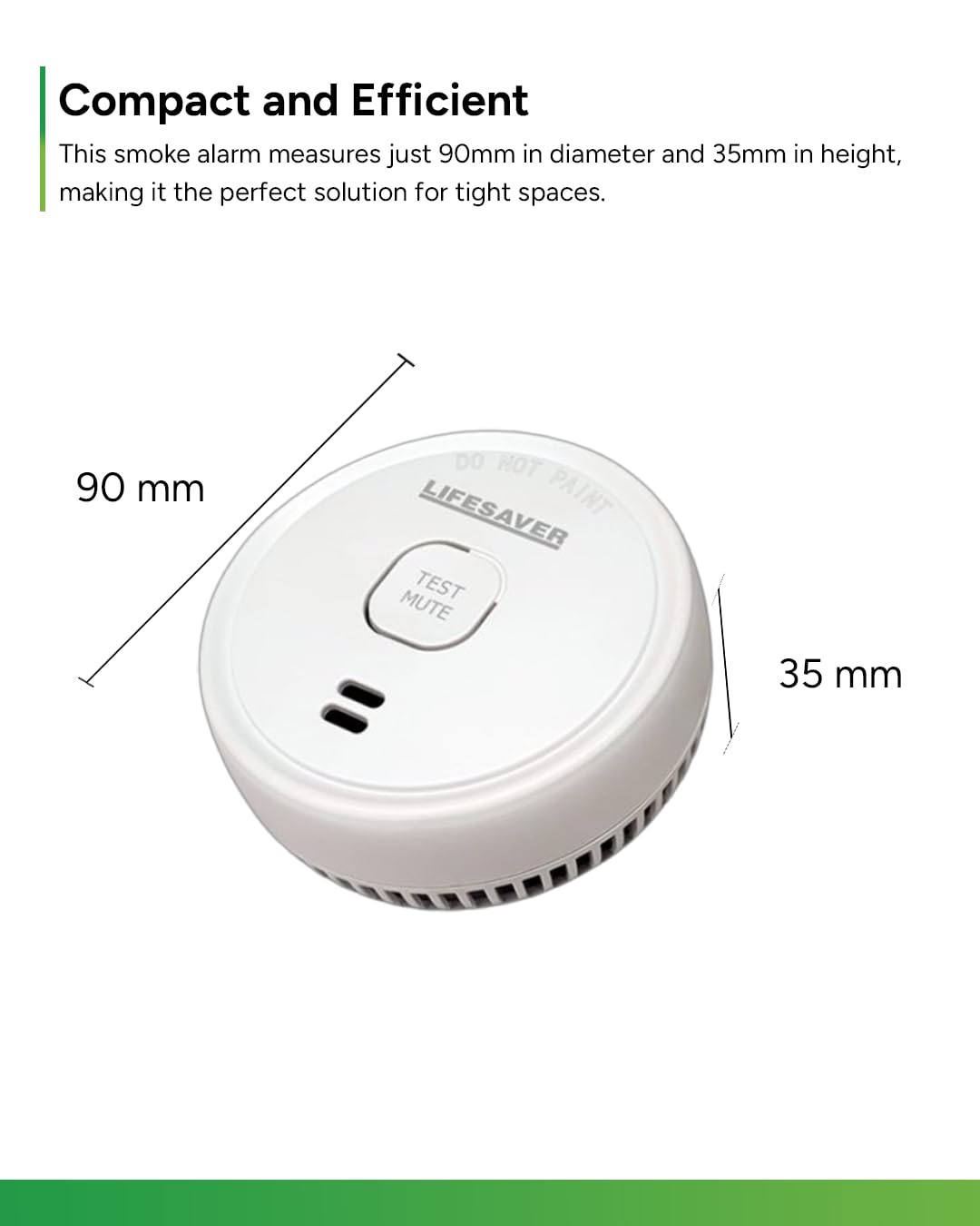 Lifesaver 9V Photoelectric Smoke Alarm