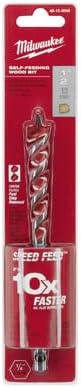 Milwaukee 48-13-0048 Builders World Wholesale Distribution Bit Wood Speed Feed, 1/2 x 6