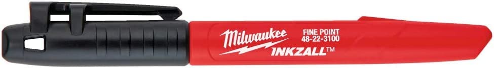 Milwaukee 48-22-3100 Inkzall Jobsite Fine Point Black Permanent Marker Includes 1 Marker