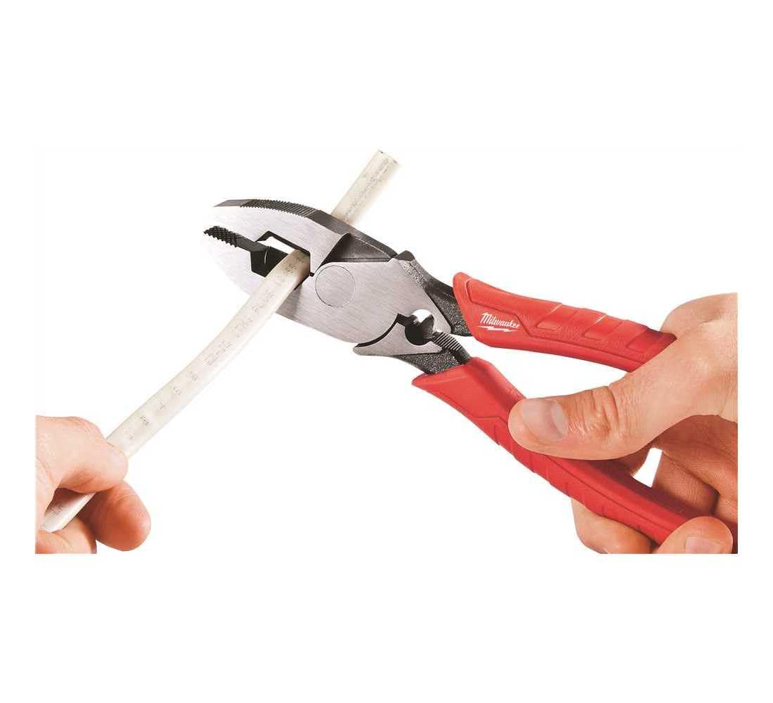 Milwaukee 48226100 Linemans Pliers w Crimper 230mm 9" , Red